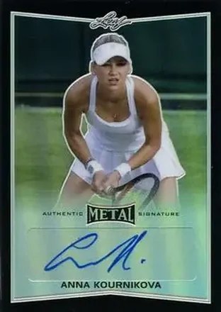 2016 Leaf Metal - Autographs Black #BA-AK2 - Anna Kournikova