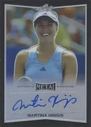 2016 Leaf Metal - Autographs Black #BA-MH1 - Martina Hingis