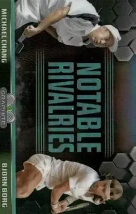 2024 Topps Graphite - Notable Rivalries Aqua Refractor #NR-CB - Michael Chang - Bjorn Borg SN199