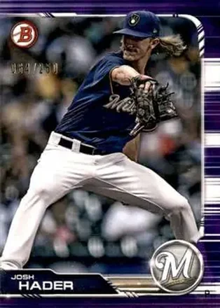 2019 Bowman - Purple #97 - Josh Hader - Milwaukee Brewers