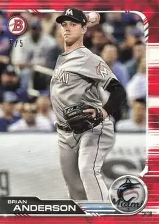 2019 Bowman - Red #91 - Brian Anderson - Miami Marlins