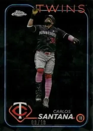 2024 Topps Chrome Update Sapphire Edition - Black Sapphire #USCS224 - Carlos Santana - Minnesota Twins