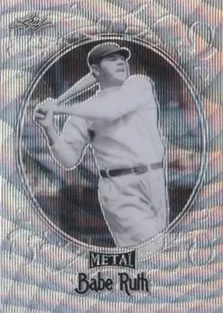 2019 Leaf Metal Babe Ruth Collection - Silver Wave #30 - Babe Ruth - New York Yankees