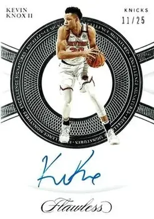 2020-21 Panini Flawless - 2019-20 Panini Flawless Update I: Excellence Signatures #ES-KNX - Kevin Knox II - New York Knicks