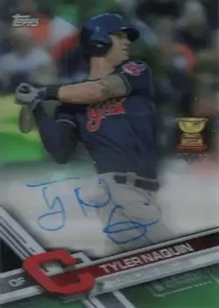 2017 Topps Clearly Authentic - Green #CAAU-TN - Tyler Naquin - Cleveland Indians