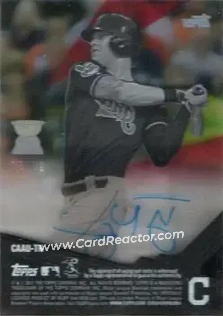 2017 Topps Clearly Authentic - Red #CAAU-TN - Tyler Naquin - Cleveland Indians - Back
