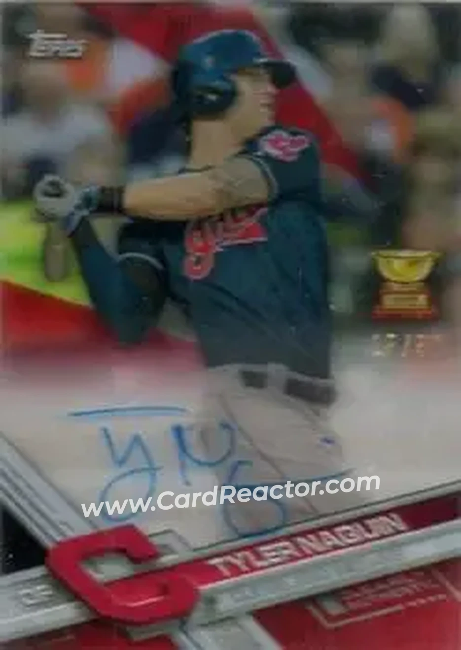 2017 Topps Clearly Authentic - Red #CAAU-TN - Tyler Naquin - Cleveland Indians - Front
