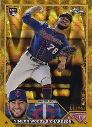2023 Topps Gilded Collection - RayWave Gold Etch Refractors #68 - Simeon Woods Richardson - Minnesota Twins