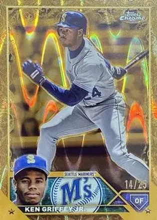 2023 Topps Gilded Collection - RayWave Gold Etch Refractors #136 - Ken Griffey Jr. - Seattle Mariners