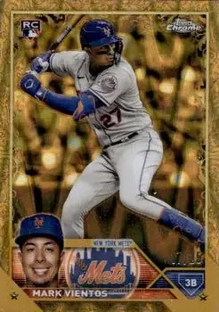 2023 Topps Gilded Collection - RayWave Gold Etch Refractors #144 - Mark Vientos - New York Mets