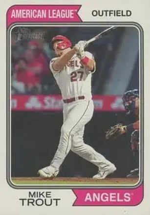 2023 Topps Heritage #5f - Mike Trout - Los Angeles Angels