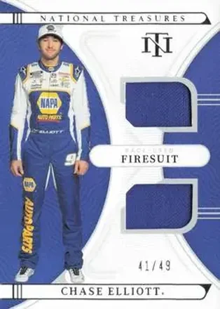 2022 Panini National Treasures - Dual Race Used Firesuits #DRU-CHE - Chase Elliott - Hendrick Motorsports