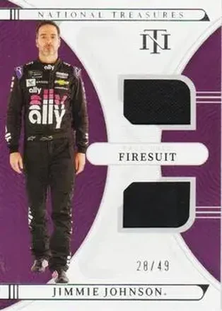 2022 Panini National Treasures - Dual Race Used Firesuits #DRU-JJO - Jimmie Johnson - Hendrick Motorsports