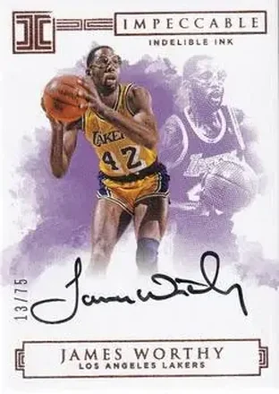 2016-17 Panini Impeccable - Indelible Ink #II-JW - James Worthy - Los Angeles Lakers