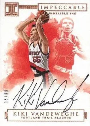 2016-17 Panini Impeccable - Indelible Ink #II-KV - Kiki Vandeweghe - Portland Trail Blazers