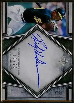 2019 Topps Transcendent Collection - Transcendent Image Variation Autographs #TCVA-RH - Rickey Henderson - Oakland Athletics