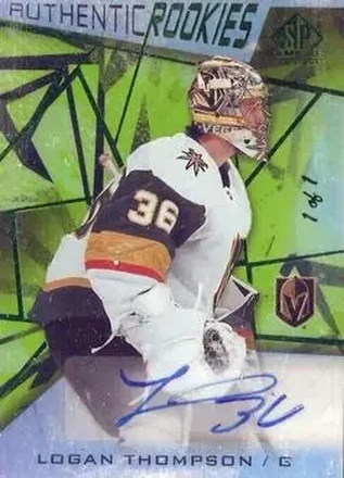 2021-22 SP Game Used - Green Fragment #196 - Logan Thompson - Vegas Golden Knights