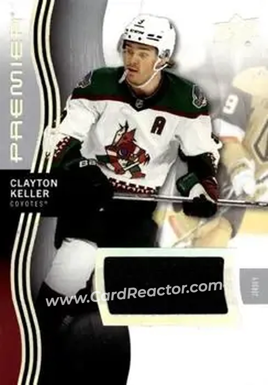 2023-24 Upper Deck Premier - Memorabilia Jersey #34 - Clayton Keller - Arizona Coyotes - Front