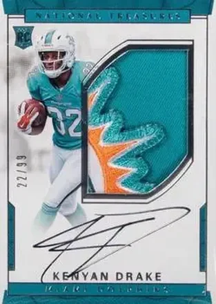 2016 Panini National Treasures #115 - Kenyan Drake - Miami Dolphins