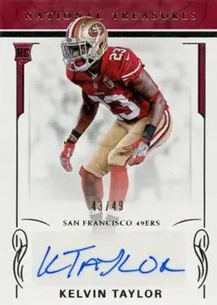2016 Panini National Treasures #187 - Kelvin Taylor - San Francisco 49ers