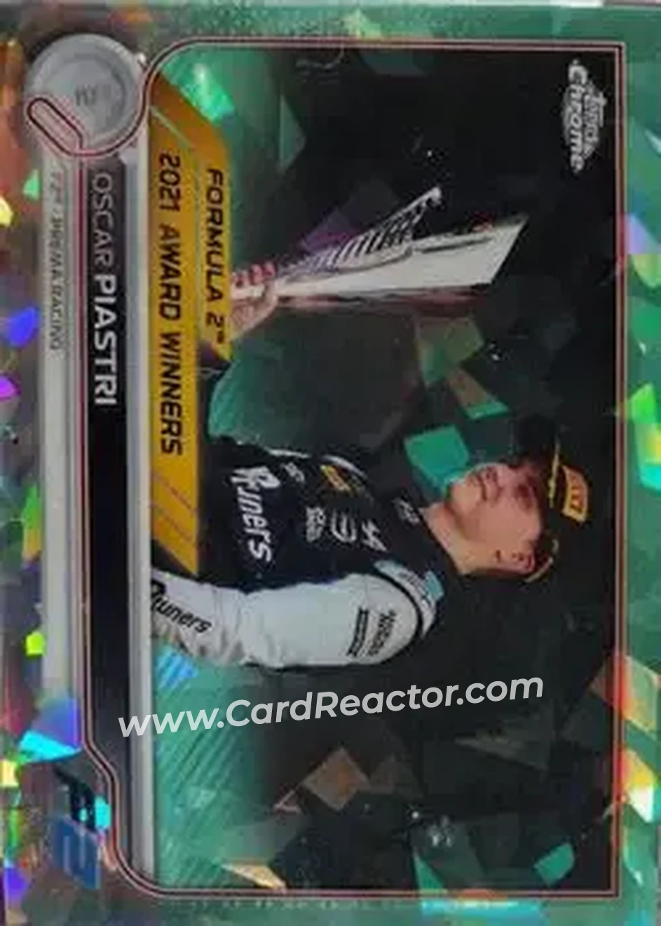 2022 Topps Chrome Sapphire Edition Formula 1 - Aqua #199 - Oscar Piastri - Prema Racing F2 - Front