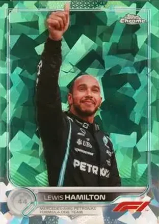 2022 Topps Chrome Sapphire Edition Formula 1 - Green #5b - Lewis Hamilton - Mercedes-AMG Petronas Formula One Team