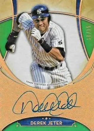 2017 Topps Five Star - Base Autograph Green #FSA-DJ - Derek Jeter - New York Yankees
