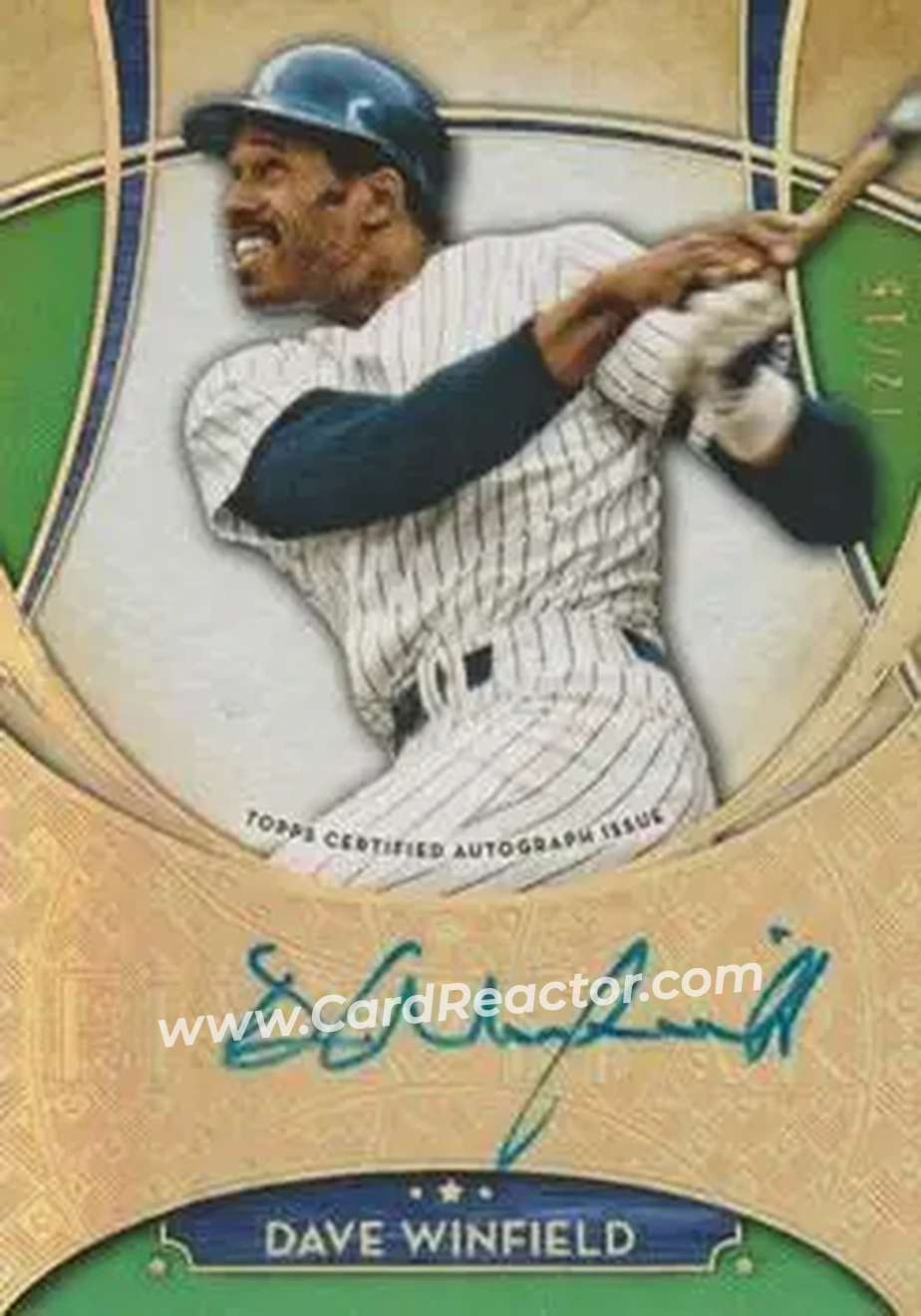 2017 Topps Five Star - Base Autograph Green #FSA-DW - Dave Winfield - New York Yankees - Front