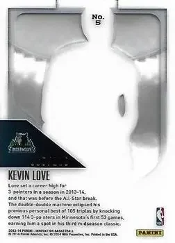 Back of Kevin Love