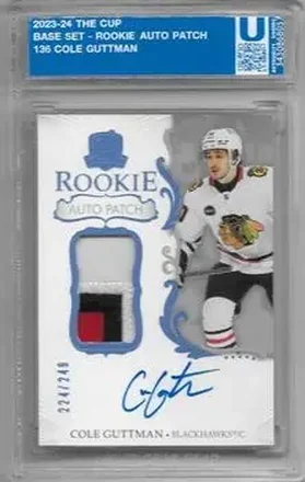 2023-24 Upper Deck The Cup #136 - Cole Guttman - Chicago Blackhawks