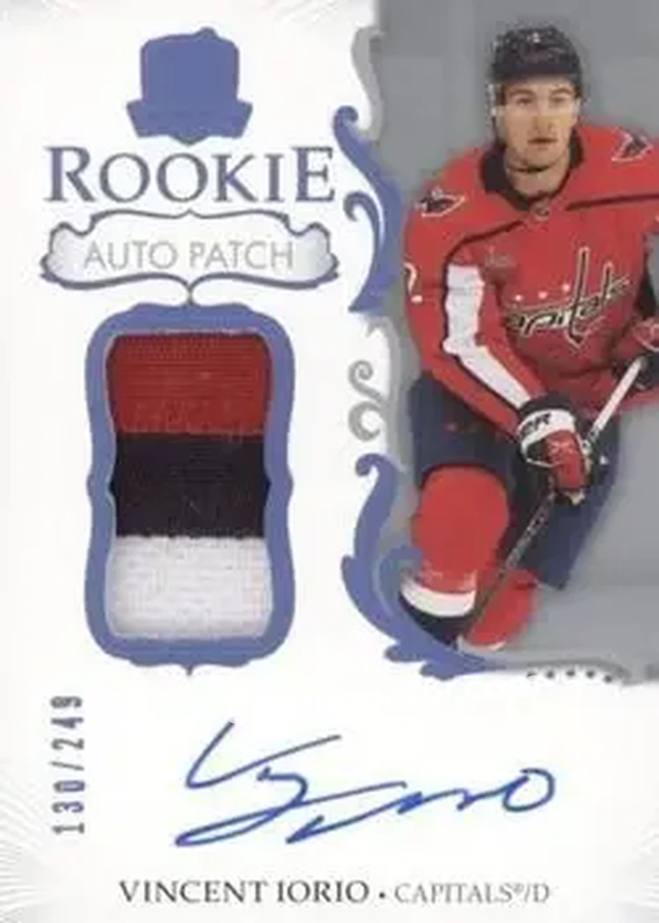 2023-24 Upper Deck The Cup #139 - Vincent Iorio - Washington Capitals - Front 2023-24 Upper Deck The Cup #139 - Vincent Iorio - Washington Capitals - Front