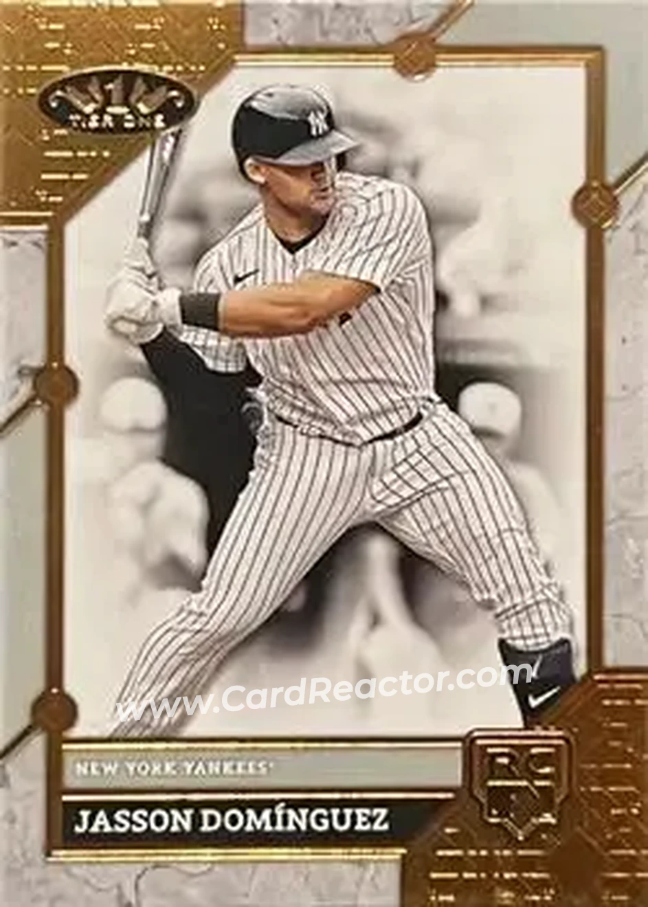 2024 Topps Tier One - Bronze Foil #74 - Jasson Domínguez - New York Yankees - Front 2024 Topps Tier One - Bronze Foil #74 - Jasson Domínguez - New York Yankees - Front