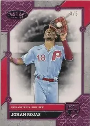 2024 Topps Tier One - Pink Foil #100 - Johan Rojas - Philadelphia Phillies