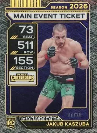 2026 Panini Contenders PFL - Main Event Ticket #24 - Jakub Kaszuba
