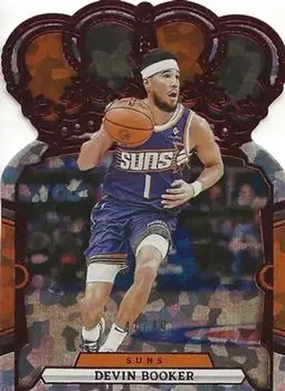 2023-24 Panini Crown Royale - Crystal Red #71 - Devin Booker - Phoenix Suns
