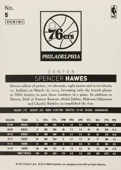 Back of Spencer Hawes