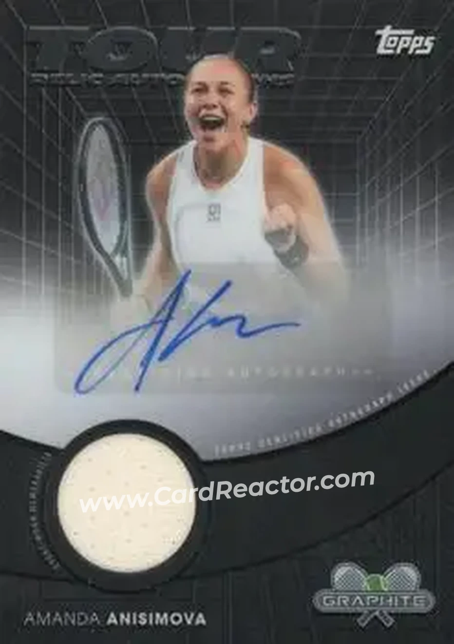 2026 Topps Graphite - Tour Relic Autographs #TRA-AAA - Amanda Anisimova - Front