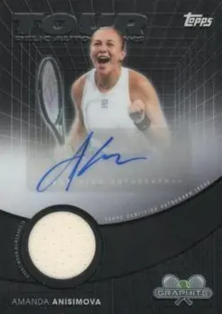 2026 Topps Graphite #TRA-AAA Tour Relic Autographs Amanda Anisimova