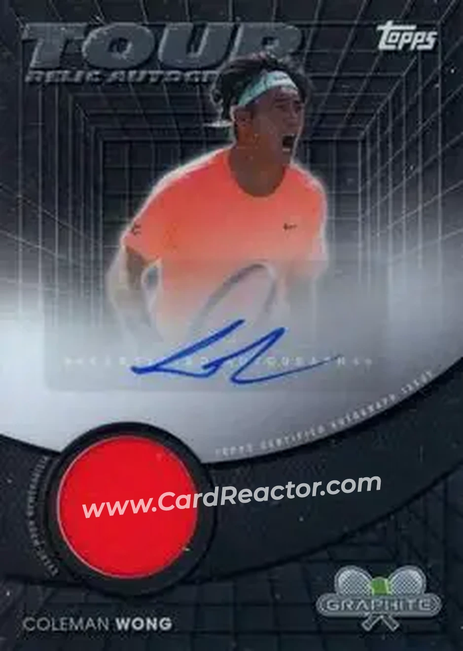 2026 Topps Graphite - Tour Relic Autographs #TRA-CWG - Coleman Wong - Front