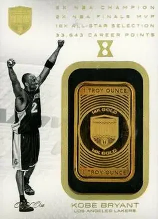 2017-18 Panini Kobe Eminence - Five Fold - Gold #3 - Kobe Bryant - Los Angeles Lakers