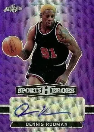 2018 Leaf Metal Sports Heroes - Purple Wave #BA-DR1 - Dennis Rodman