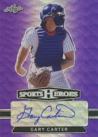 2018 Leaf Metal Sports Heroes - Purple Wave #BA-GC1 - Gary Carter