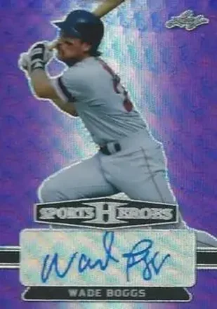 2018 Leaf Metal Sports Heroes - Purple Wave #BA-WB1 - Wade Boggs