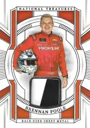 2025 Panini National Treasures - Race Used Sheet Metal #RUS-BPL - Brennan Poole - Alpha Prime Racing