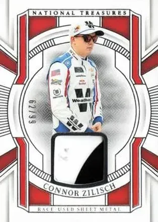 2025 Panini National Treasures - Race Used Sheet Metal #RUS-CZC - Connor Zilisch - JR Motorsports