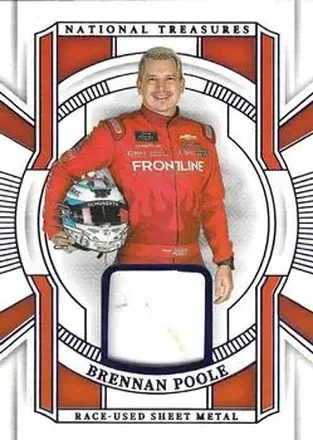 2025 Panini National Treasures - Race Used Sheet Metal Blue #RUS-BPL - Brennan Poole - Alpha Prime Racing