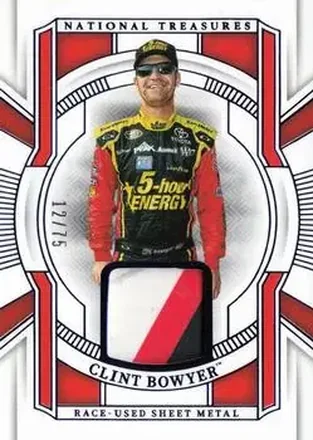 2025 Panini National Treasures - Race Used Sheet Metal Blue #RUS-CBR - Clint Bowyer - Michael Waltrip Racing