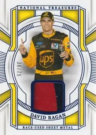 2025 Panini National Treasures - Race Used Sheet Metal Blue #RUS-DRA - David Ragan - Roush Fenway Racing