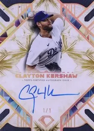 2025 Topps Diamond Icons - Base Autographs Gold #AC-CK - Clayton Kershaw - Los Angeles Dodgers