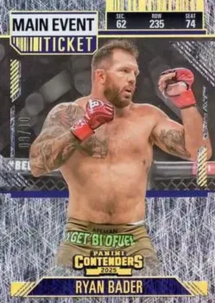2025 Panini Contenders PFL - Main Event Ticket #94 - Ryan Bader